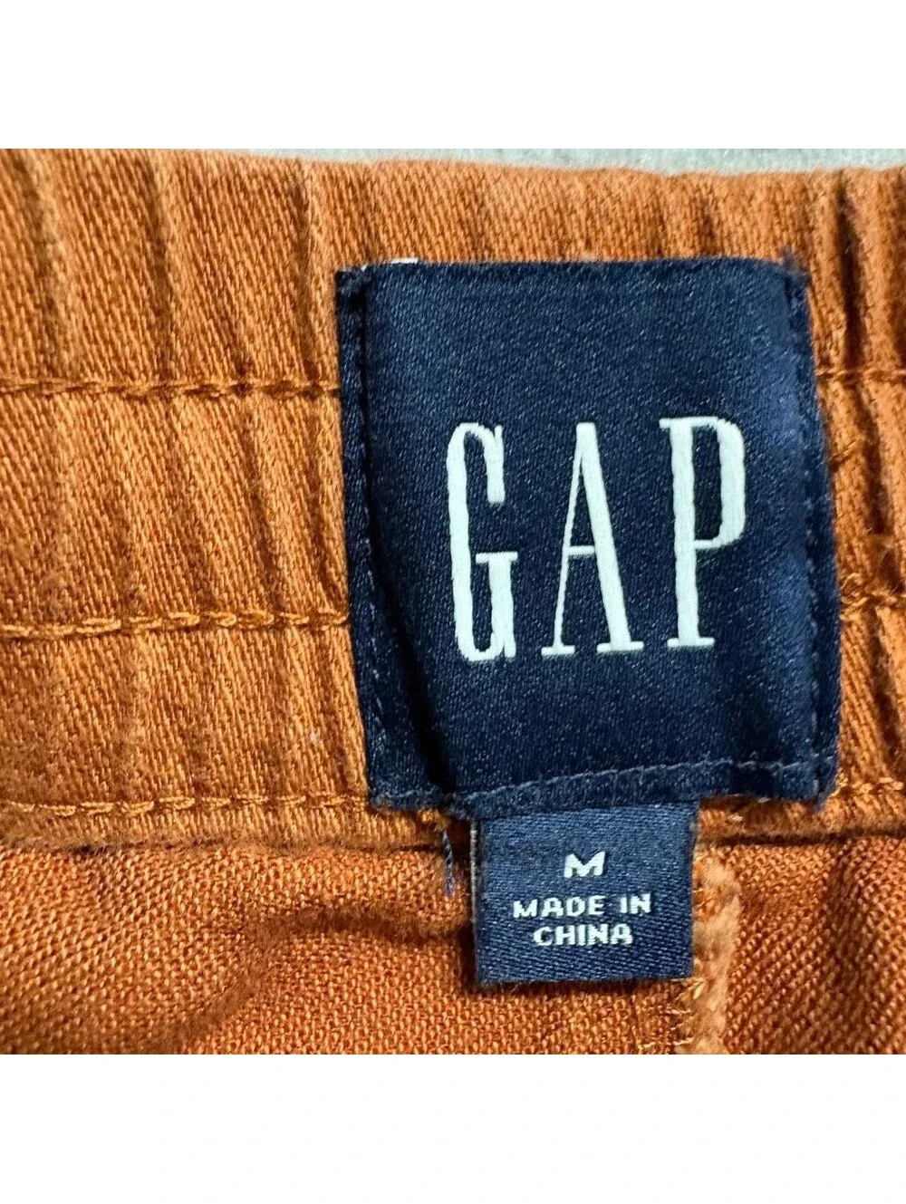 Gap Mens Pants Medium Brown Cotton Rayon Blend Elastic Waist Drawstring Jogger